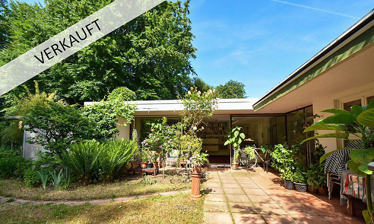 Foto Flachdach-Bungalow Richard Neutra-Siedlung Mörfelden-Walldorf